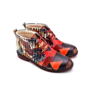 Goby Floral & Geometric Shape Ankle Boots size 6.5
